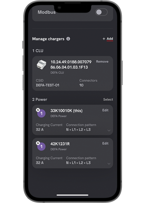 The charger(s) and CLU are now added to the Charge system​