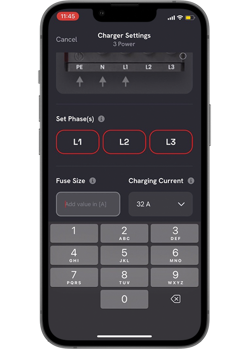 (Note! The internal fuse for DEFA Power S and Power Ready S is 32A)​ ​ Select «Save» in the top right when settings are set