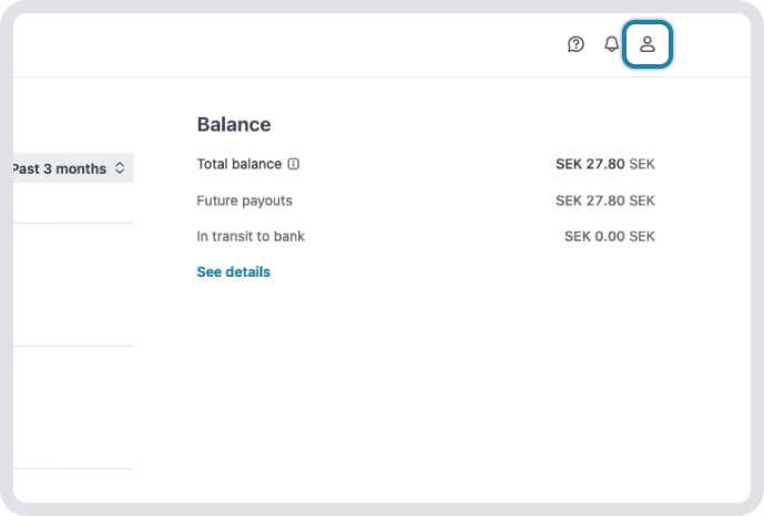 Screenshot of CloudCharge Portal - Payment overview user settings