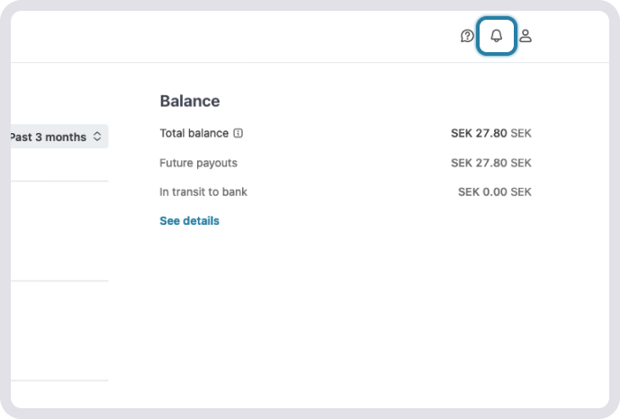 Screenshot of CloudCharge Portal - Payment overview notifications